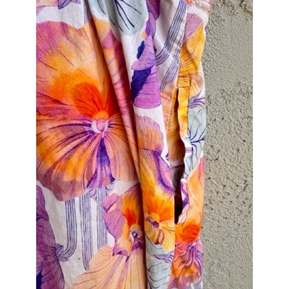 Cecilia Pettersson Anthropologie Vibrant Floral Sleeveless Midi Dress SZ 16 - Picture 8 of 9